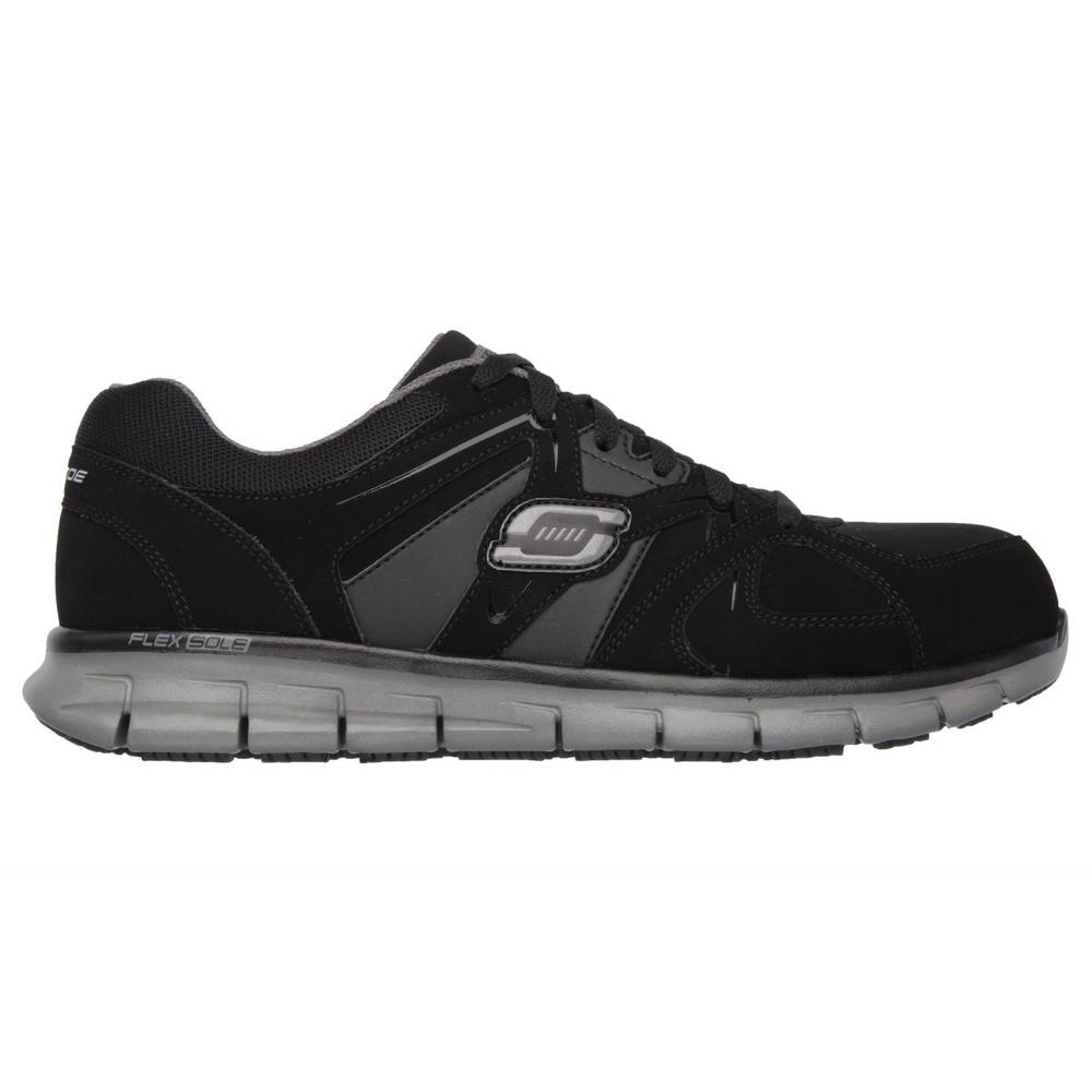 SKECHERS WORK Men's Synergy - Ekron Alloy Toe Work Shoe Black/Charcoal - 77068/BKCC