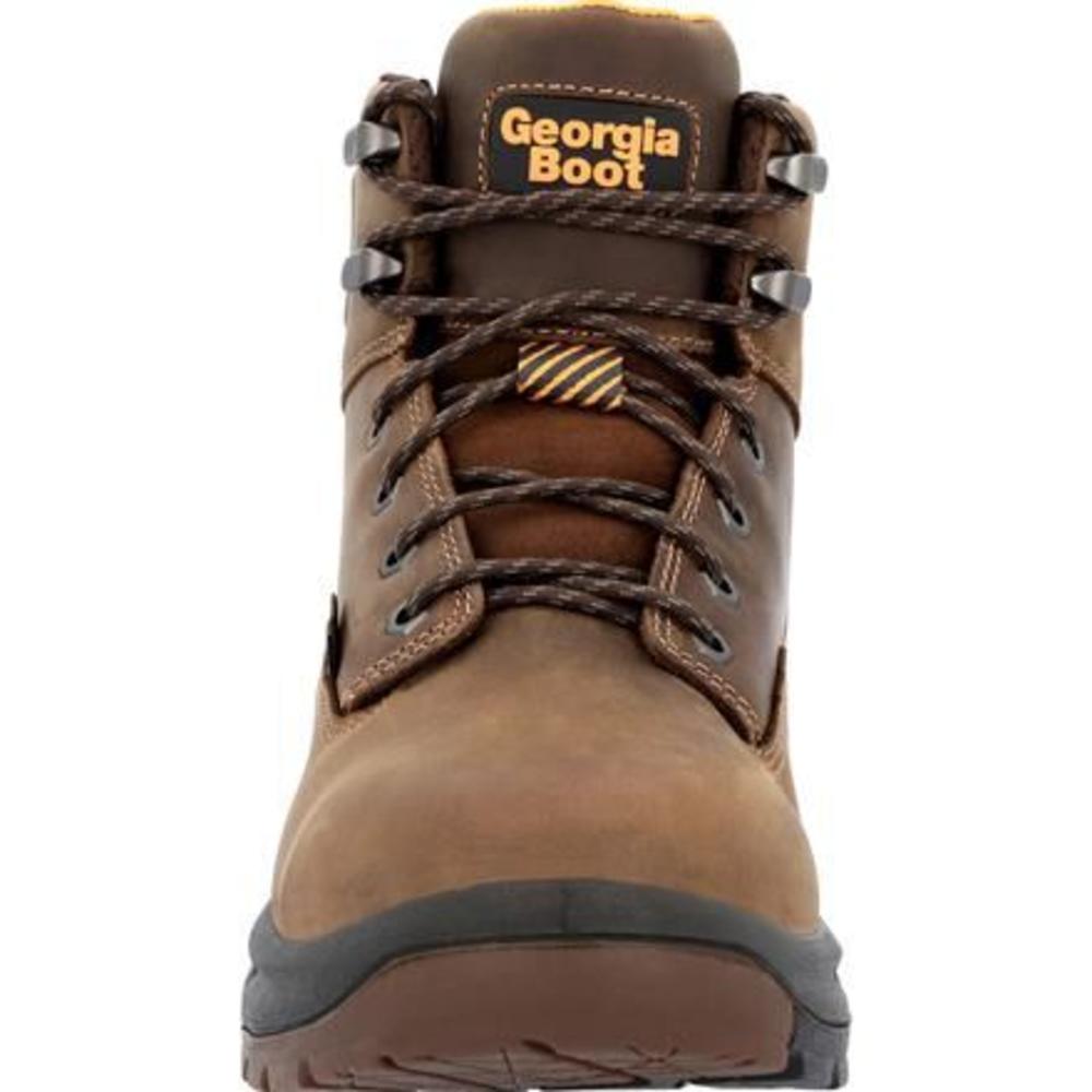 GEORGIA BOOT Men's 6" OT Alloy Toe Waterproof Work Boot Brown - GB00522