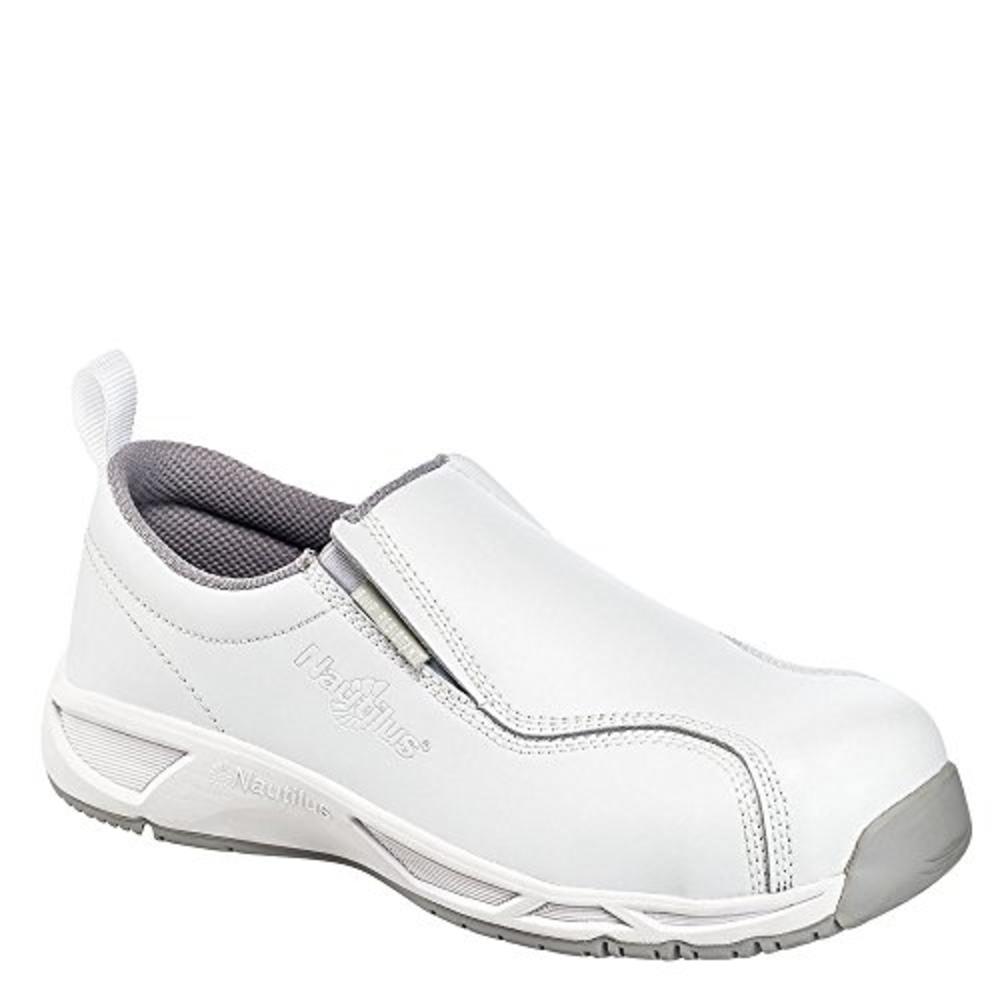 FSI Footwear Specialities International FSI FOOTWEAR SPECIALTIES INTERNATIONAL NAUTILUS Nautilus 1651 Women's Slip-On Athletic Work Shoes Composite Toe White