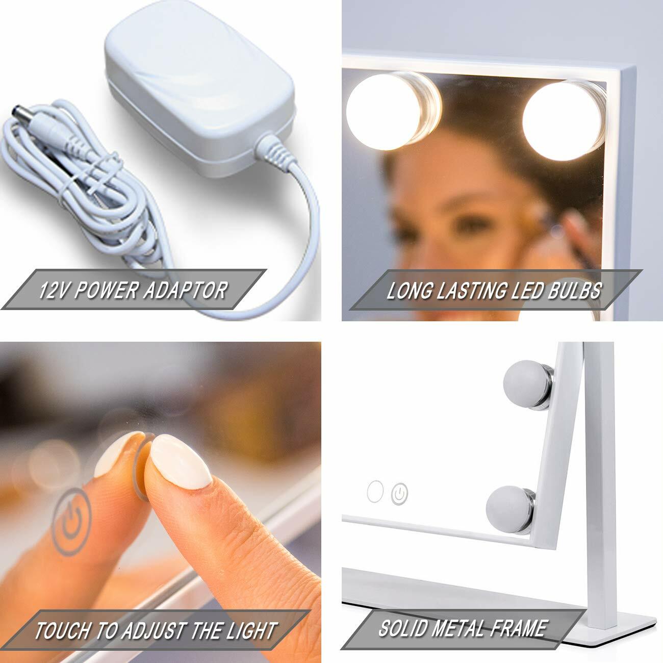 Waneway Lighted Vanity Mirror With 12 X 3w Dimmable Led Bulbs And Touch Control Waneway Lighted Vanity Mirror, Waneway Lighted Vanity Mirror Review