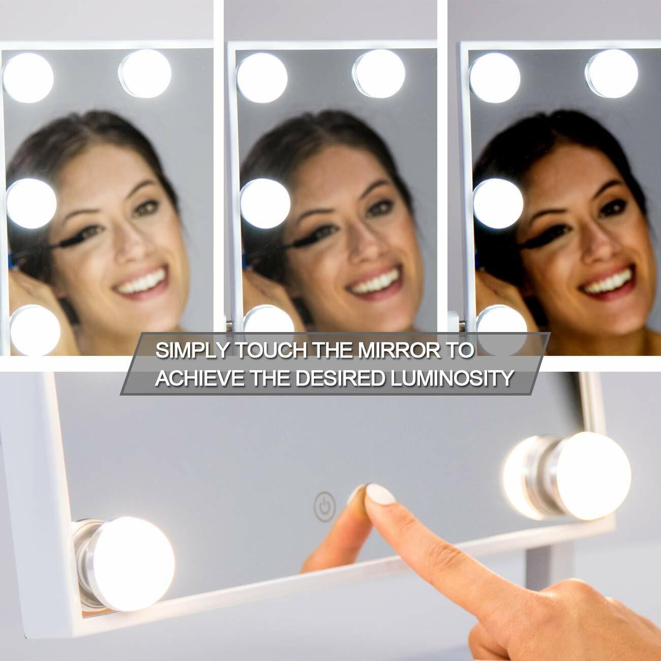 Waneway Lighted Vanity Mirror With 12 X 3w Dimmable Led Bulbs And Touch Control Waneway Lighted Vanity Mirror, Waneway Lighted Vanity Mirror Review