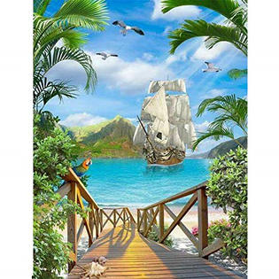 Heybaa Diy 5d Diamond Painting Kits For Adults Full Drill Sea