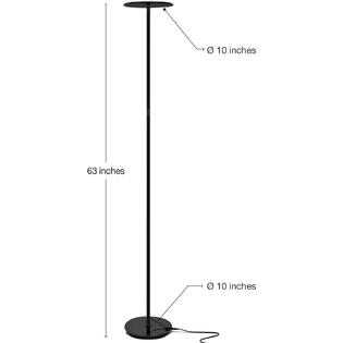 Brightech Sky LED Torchiere Super Bright Floor Lamp ...