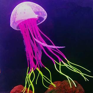 Sunkni 6 Pcs Glowing Jellyfish Glow In The Dark Fish Tank Decorations Aquarium