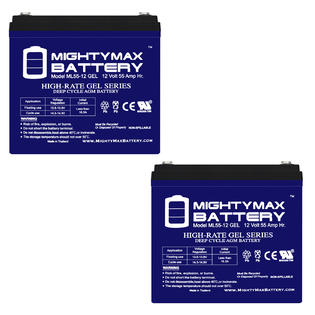 Mighty Max Battery Ml55 12gelmp2425 12v 55ah Gel Battery Replacement For Suntech Regent Ub 2 Pack Mighty Max Battery Ml55 12gelmp2425 12v 55ah Gel Battery Replacement For Suntech Regent Ub 2 Pack