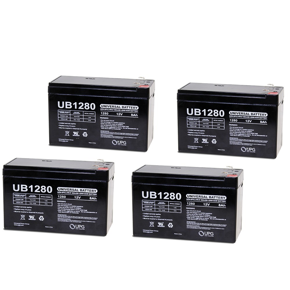 Emulate golf Serena UPG UB1280MP4106 12V 8Ah UPS Backup Battery replaces 7ah CSB GP1270, GP 1270  - 4 Pack