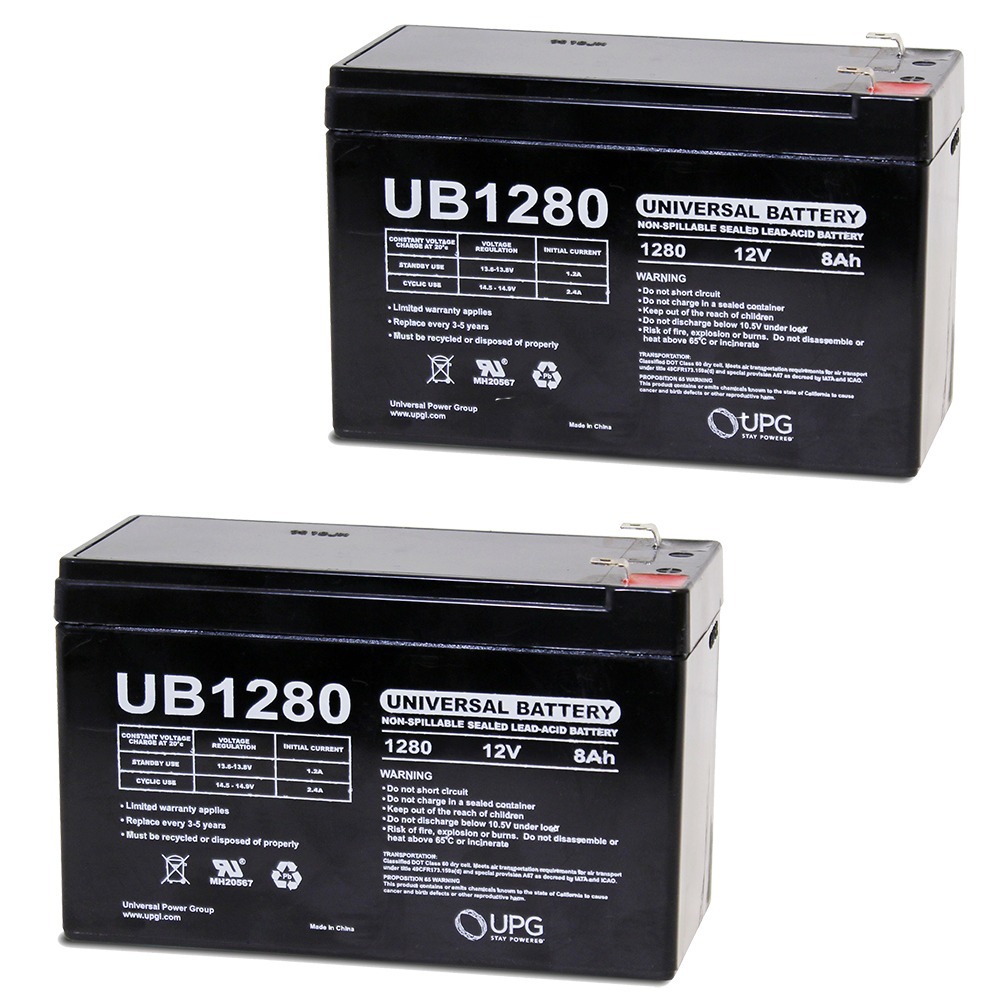 UPG 12V 8Ah USBattery Replacement - 2 Pack