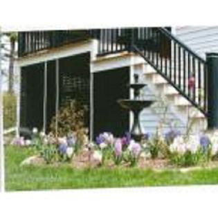 Fence Panels Black Square Pattern Vinyl Decor Privacy Security