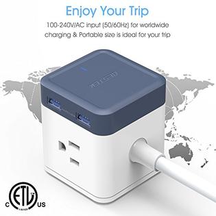 Fea391ed 50b5 4 Bestek Compact Power Strip Travel Cube 3 And Usb Charging Station With Mountable Detachable Base 5 Feet Extension C - Bestek 1875w Usb Wall Charging Station