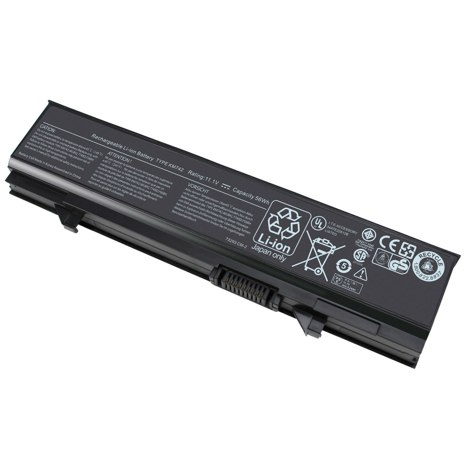 Generic N X New 56wh Km742 Battery For Dell Latitude E5410 E5500 E5400 E5510 Wu841 T749d