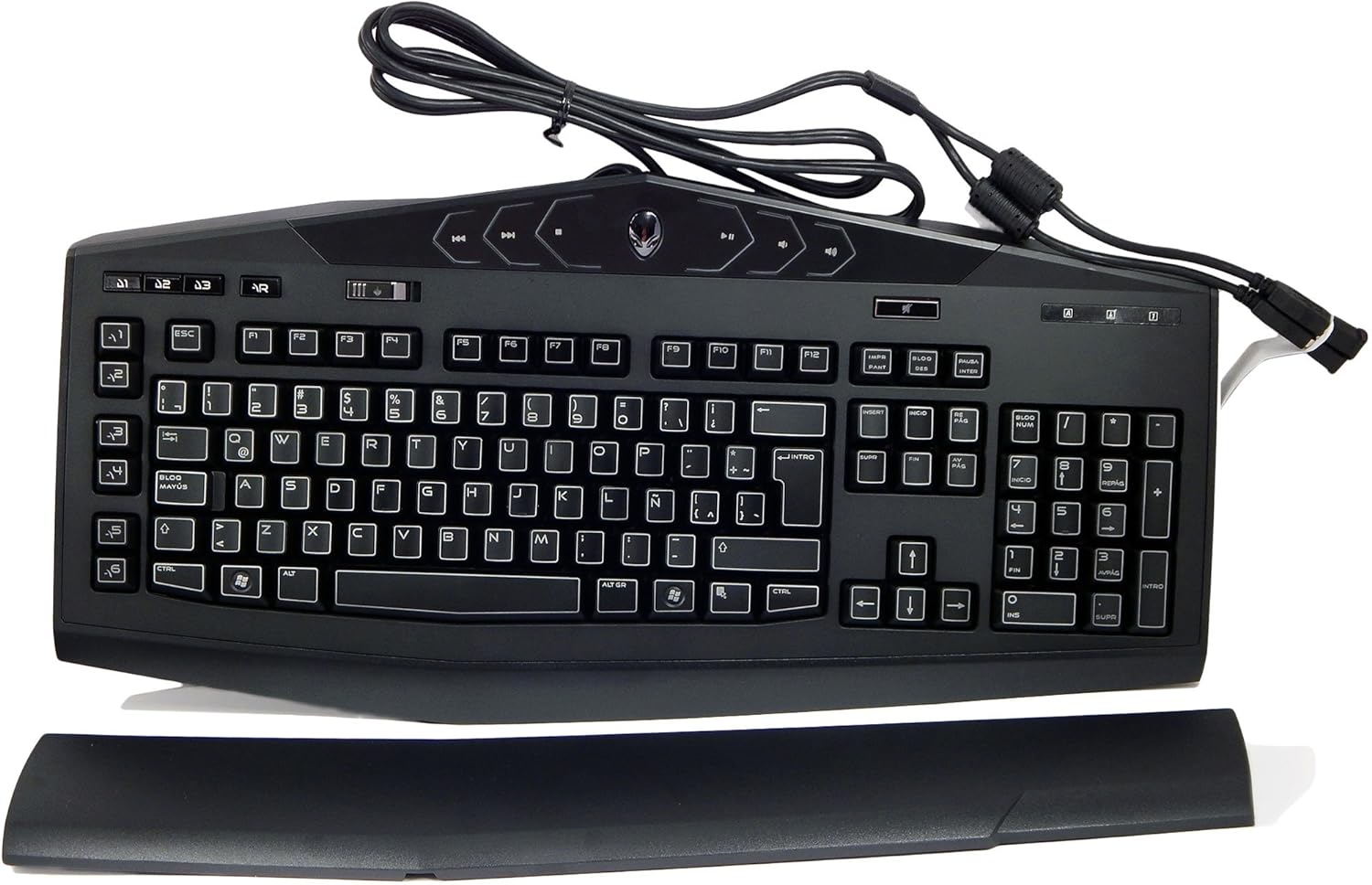 E907198255253B Dell Alienware TactX Spanish Keyboard P897N Illuminated KG900