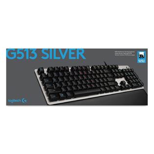 Logitech Keyboard - Backlit - USB - Key Switch: Romer-G Tactile - Silver