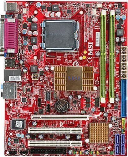 Msi Computer Y904181715411f Msi G41m4 F Intel Core 2 Quad Socket 775 Intel G41 Fsb 1333 2ddr2 800 Intel Gma4500 Gbe 7 1 Ch Micro Atx Motherboard