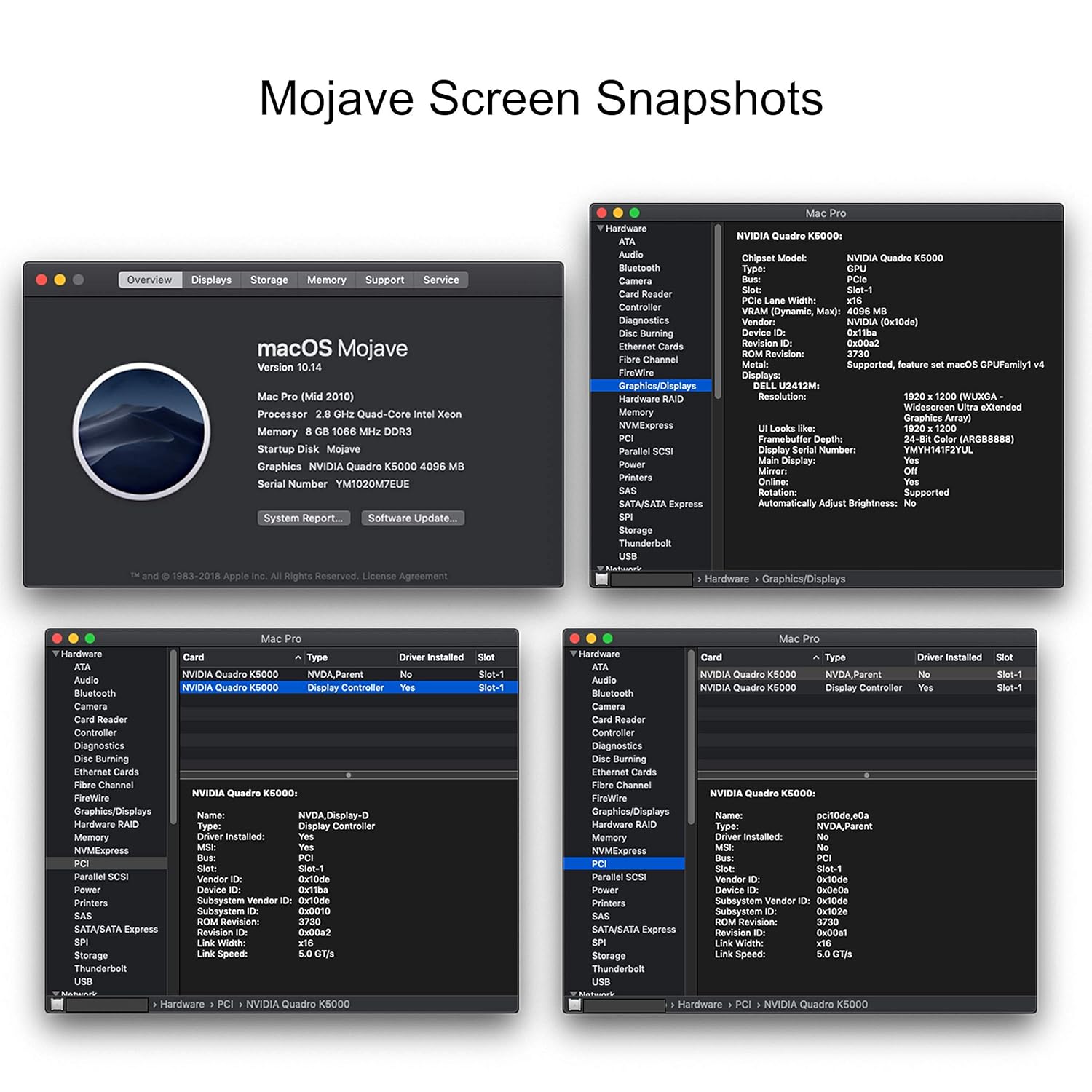 Nvidia G902491065066k Quadro K5000 For Mac 4gb Gddr5 Pci Express Gen 2 X16 Dvi I Dl Displayport Directx Boot Camp Cuda And Opencl Profe
