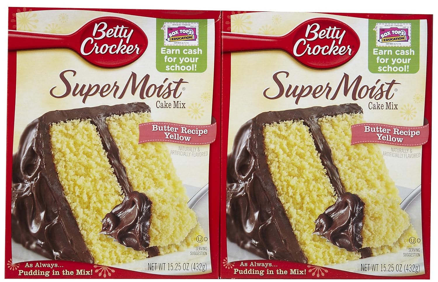 Betty Crocker Super Moist Butter Recipe Yellow Cake Mix 15 25 Oz 2 Pk