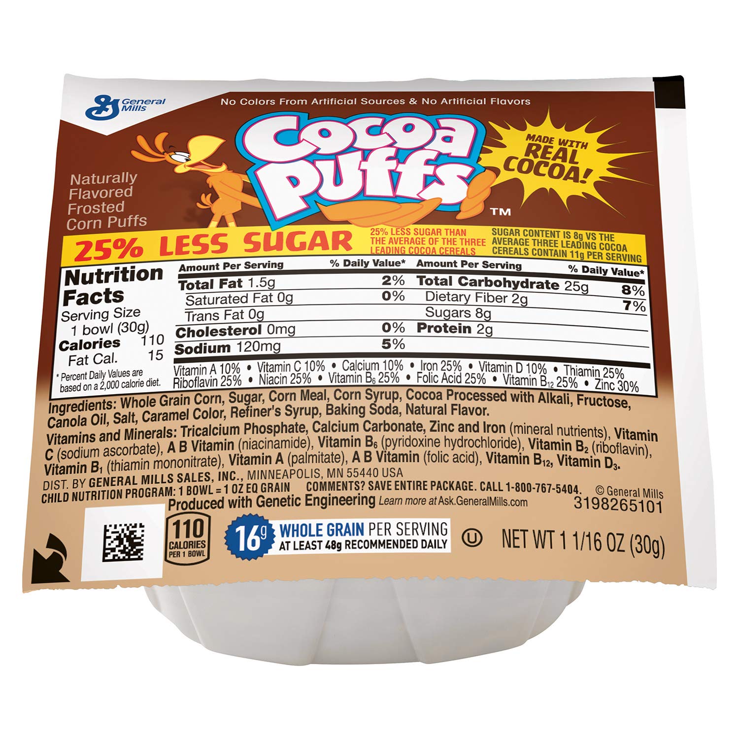 General Mills Cereals Cocoa Puffs 25% Less Sugar Bowlpak ...