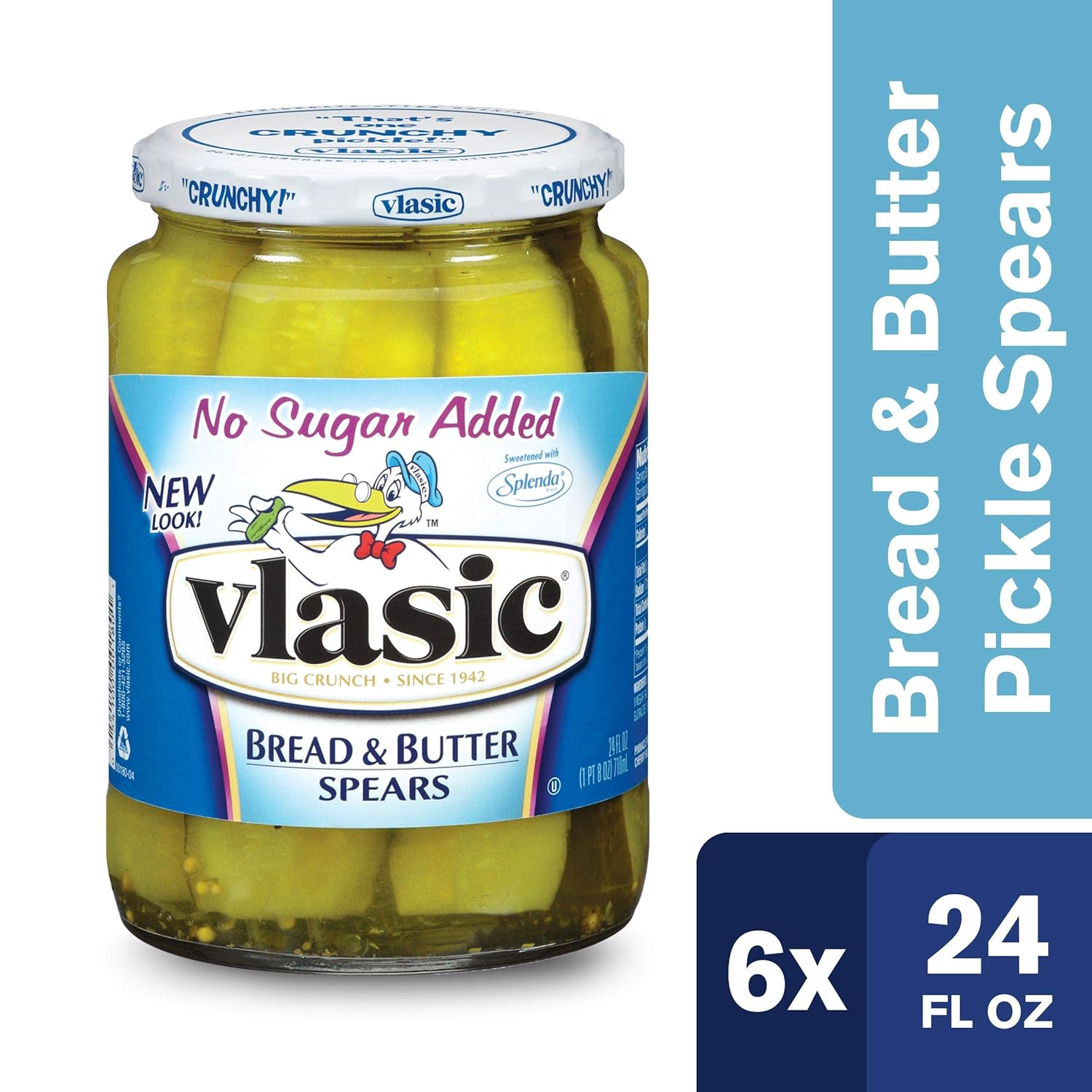 Vlasic No Sugar Added Bread And Butter Pickle Spears Keto Friendly 6 24 Fl Oz Vlasic No Sugar Added Bread And Butter Pickle Spears Keto Friendly 6 24 Fl Oz