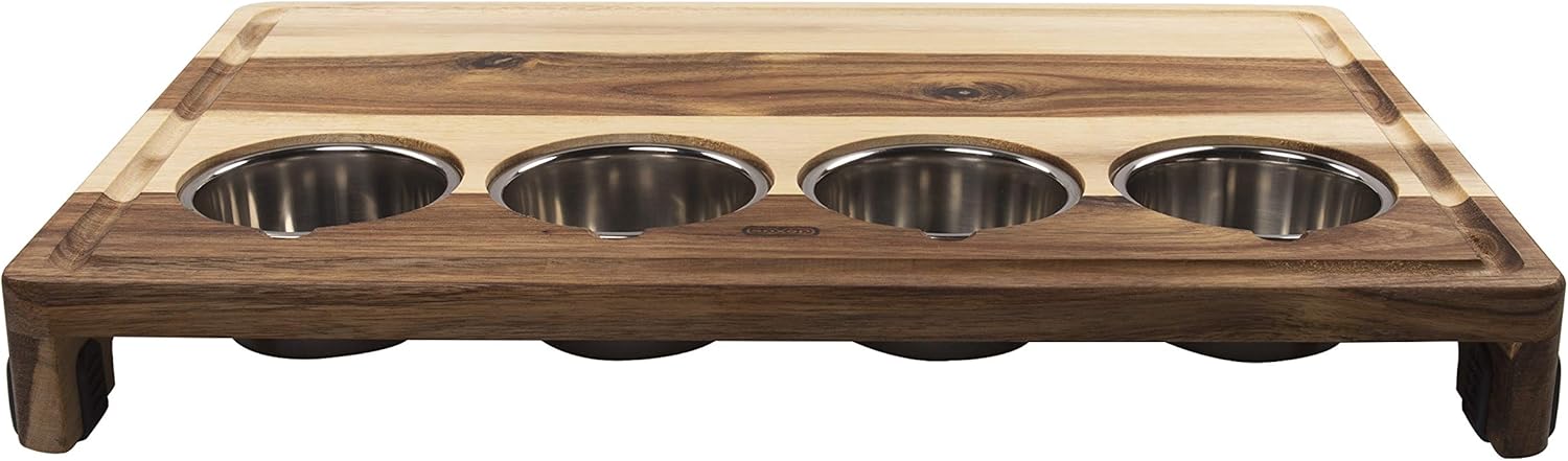 Dexas Cutting board with Integrated Stainless Steel Mise en ...