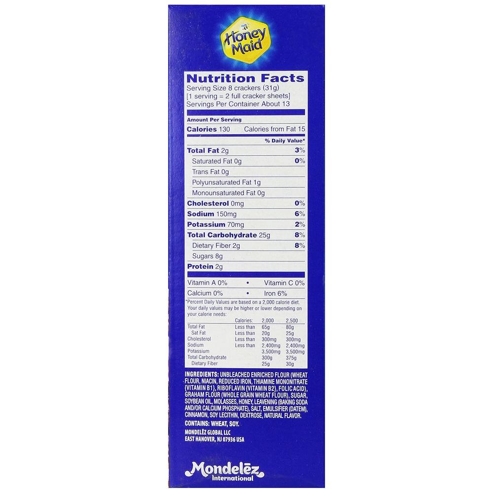 Honey Maid Low Fat Cinnamon Graham Crackers, 14.4 oz