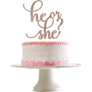 Leesky Rose Gold Glittery He Or She Cake Topper Baby Shower Party Decorations Baby Shower Cake Decor Leesky Rose Gold Glittery He Or She Cake Topper Baby Shower Party Decorations Baby Shower Cake Decor