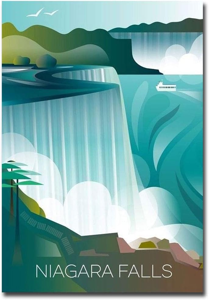 Refrigerator Magnet Visit Niagara Falls Travel Vintage Art Size 2 5 X 3 5