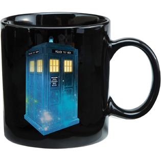 Vandor Doctor Who S11 Tardis Blue and Black 12 oz. Heat Reactive Ceramic Mug, Multicolored doctor who s11