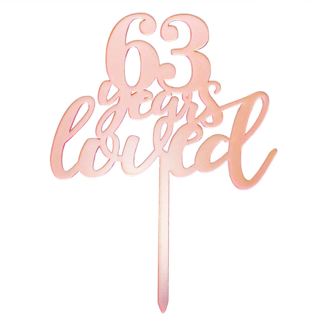 Magjuche 63 Years Loved Cake Topper Women Rose Gold Happy 63rd Birthday Cake Topper Birthday Party Decorations Supplies Magjuche 63 Years Loved Cake Topper Women Rose Gold Happy 63rd Birthday Cake Topper Birthday Party Decorations Supplies