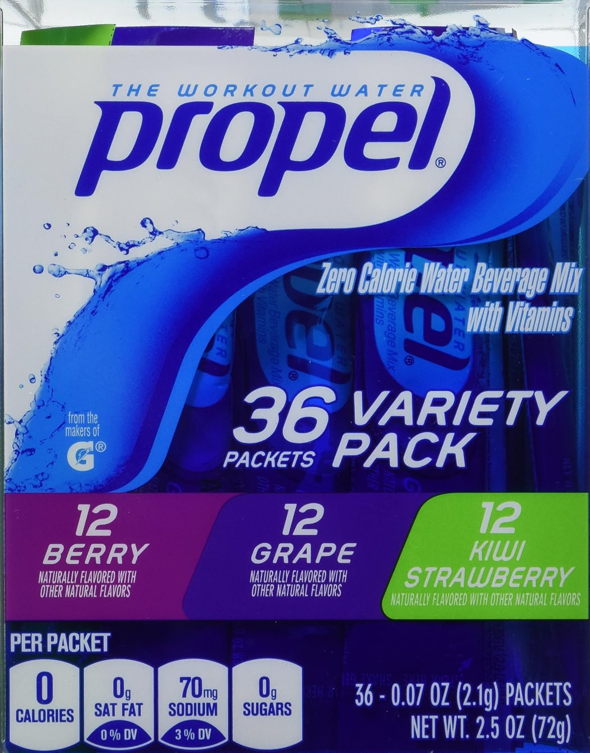 Propel Zero Calorie Nutrient Enhanced Water Beverage Mix (36 ...