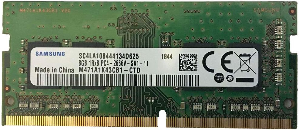 Proportional Dissatisfied inertia 398839328007 Samsung 8GB DDR4 2666MHz RAM Memory Module for Laptops (260  Pin SODIMM, 1.2V) M471A1K43CB1