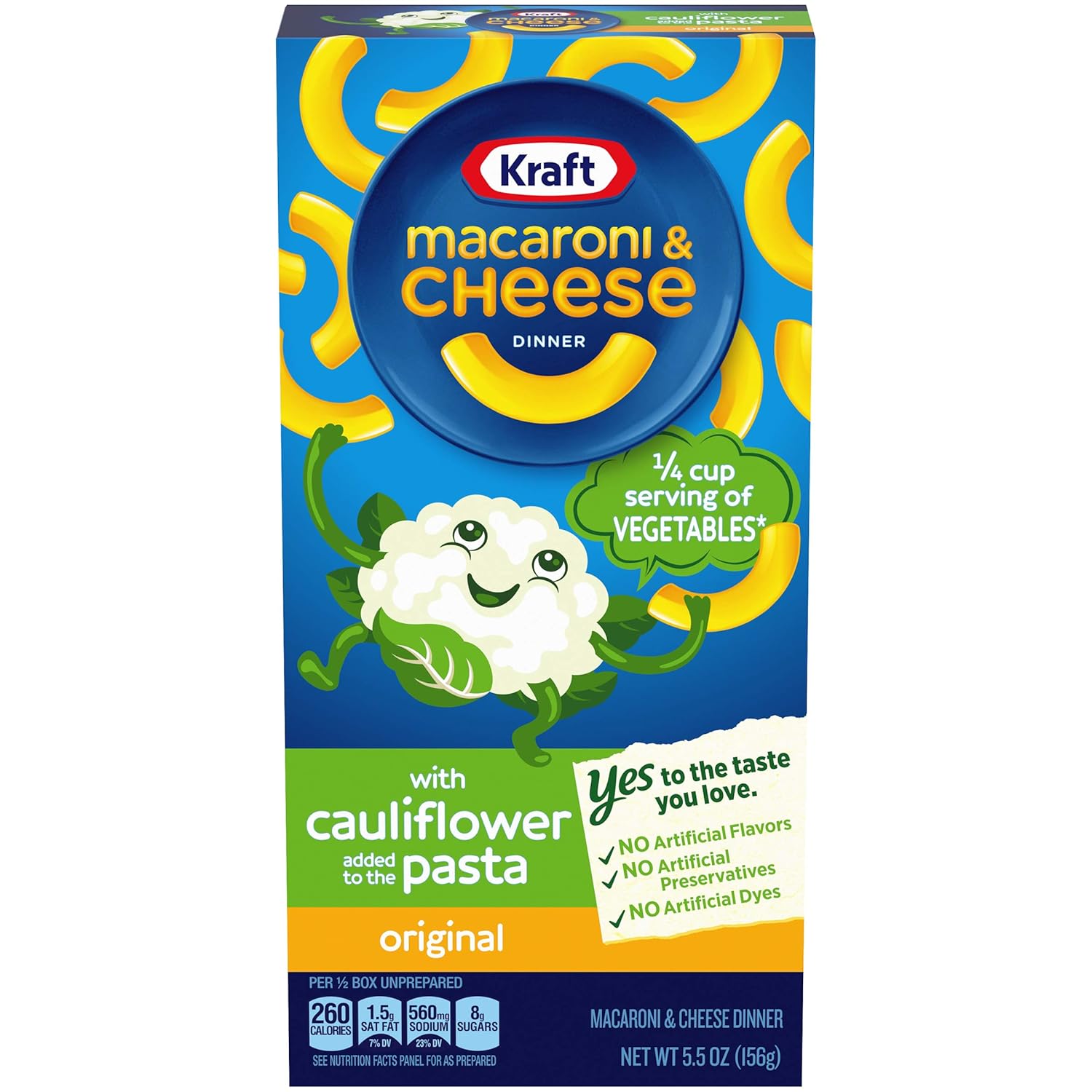 Kraft Original Macaroni & Cheese with Cauliflower (5.5 oz Box)