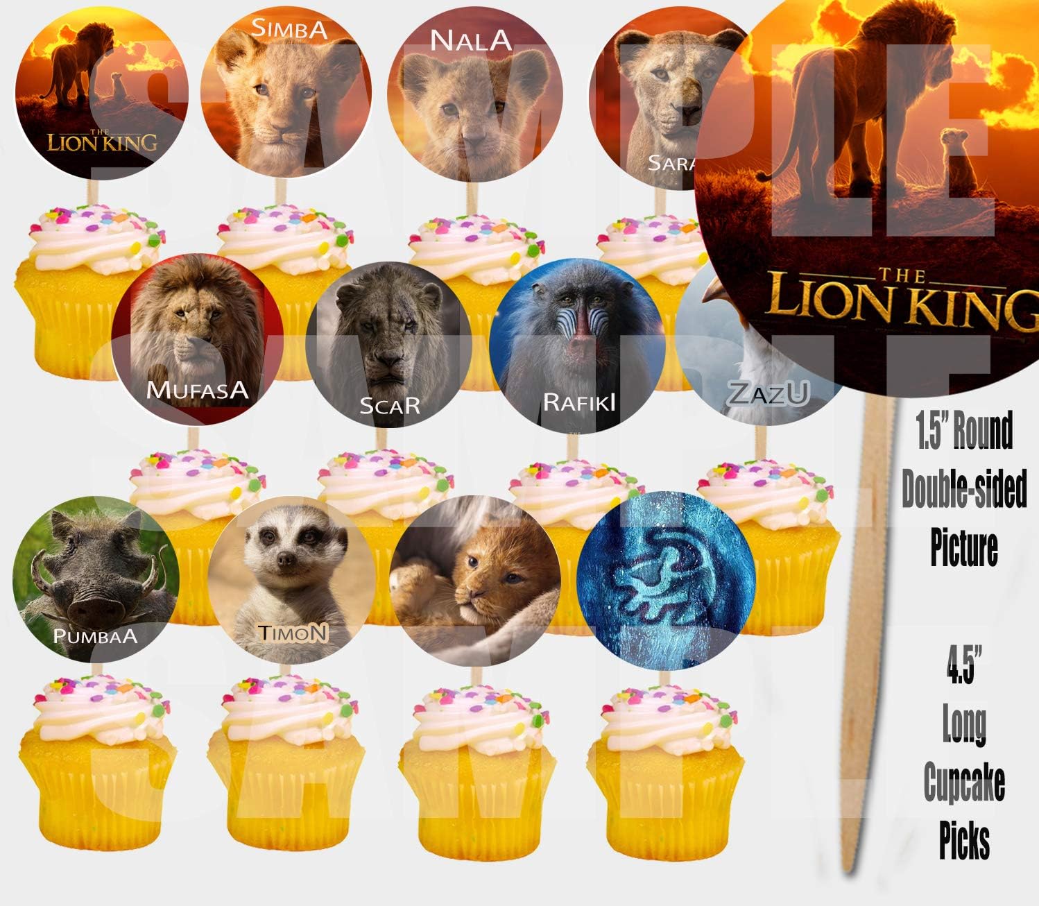 Party Over Here Lion King 19 Movie Picks Double Sided Images Cake Topper 12 Simba Nala Mufasa Timon Pumbaa Rafiki Scar Zazu Sarabi Party Over Here Lion King 19 Movie Picks Double Sided Images Cake Topper 12 Simba Nala Mufasa Timon Pumbaa Rafiki Scar Zazu Sarabi