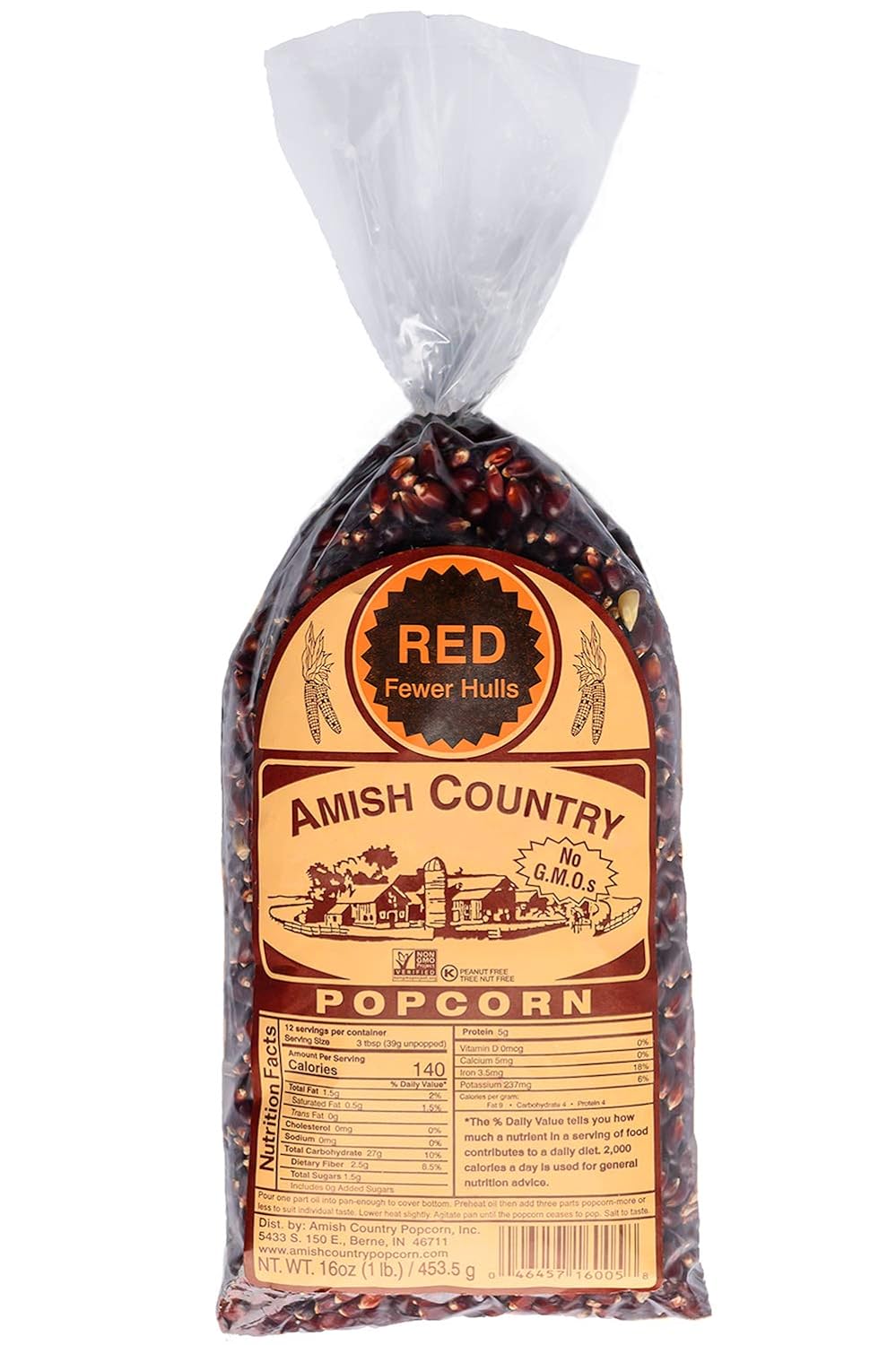 Amish Country Popcorn 1 lb Bag Red Popcorn Kernels Old Fashioned