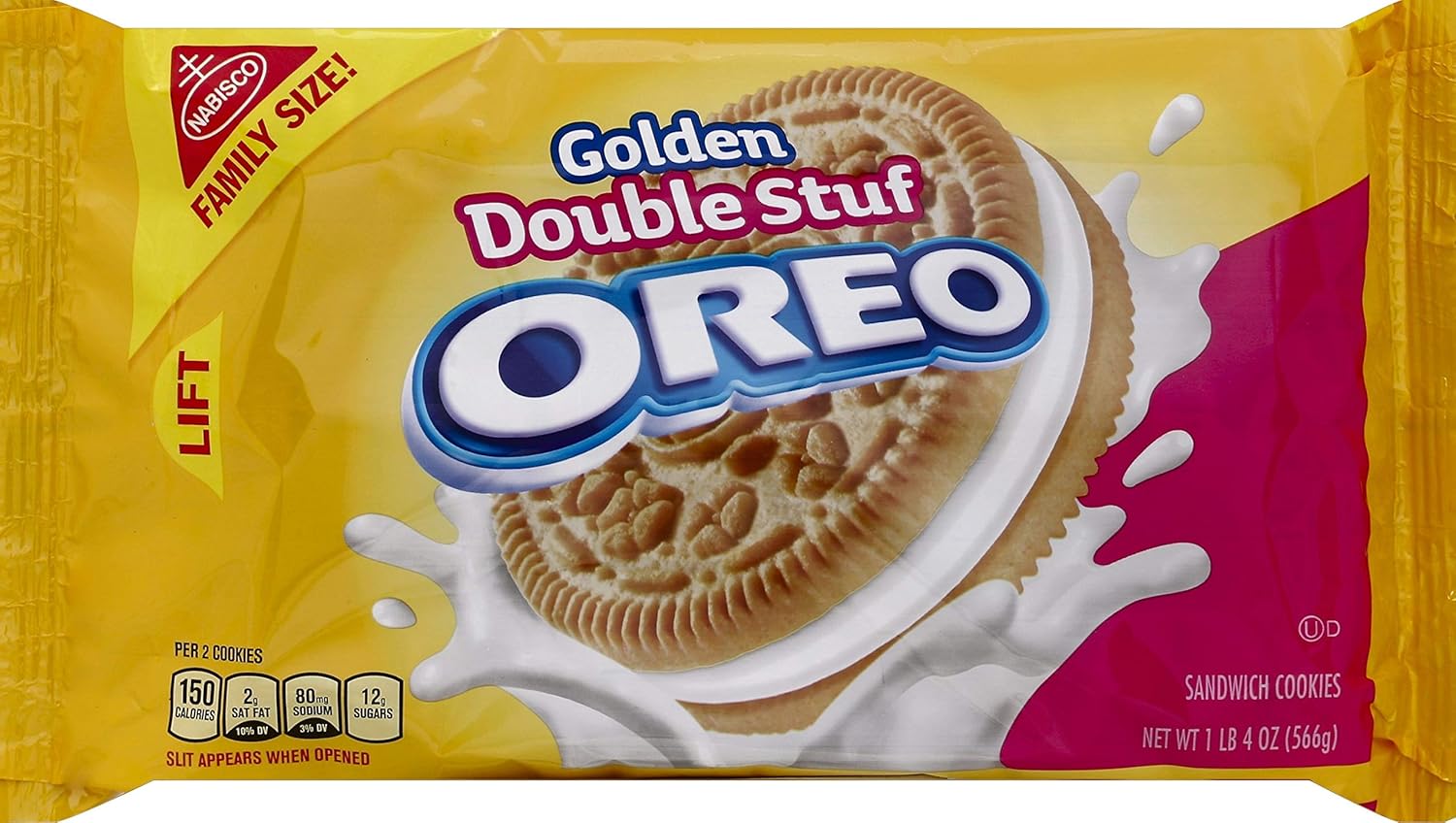 Oreo Sandwich Cookies Golden Double Stuf Family Size Ounce Oreo Sandwich Cookies Golden Double Stuf Family Size Ounce