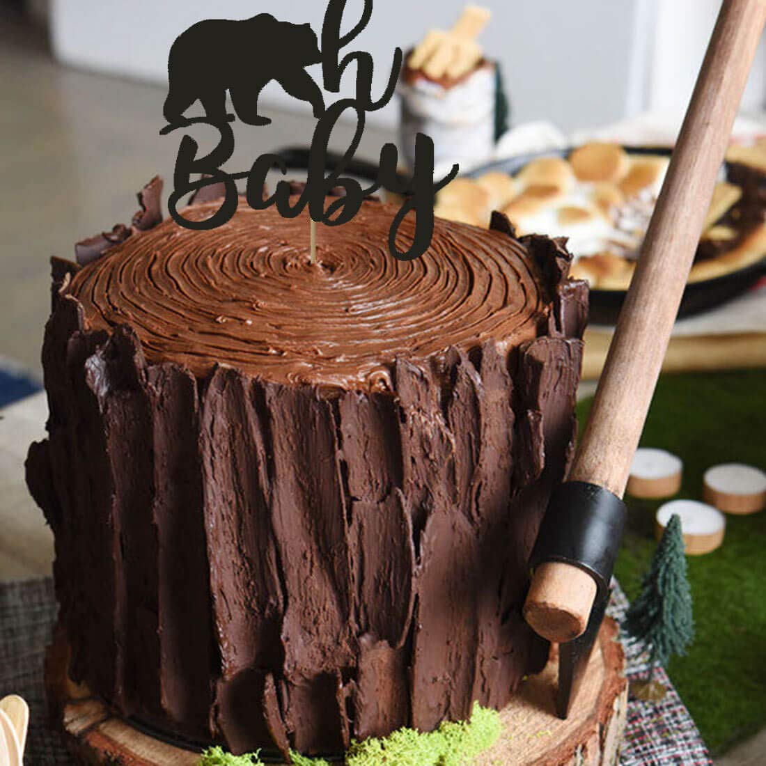 Heeton Lumberjack Baby Shower Cake Topper Bear Oh Baby Rustic Hunter Theme Woodland Baby Shower Party Supplies Decorations Heeton Lumberjack Baby Shower Cake Topper Bear Oh Baby Rustic Hunter Theme Woodland Baby Shower Party Supplies Decorations