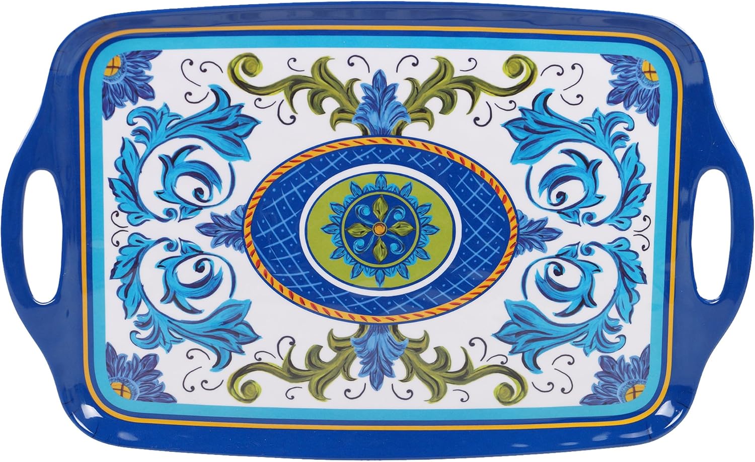 Certified International Luca Melamine Rectangular Tray with ...