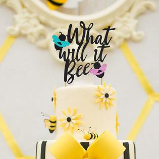 Joymee What Will It Bee Cake Topper Bumble Bee Gender Reveal Blue Or Pink He Or She Baby Shower Party Favor Glitter Decorations Joymee What Will It Bee Cake Topper Bumble Bee Gender Reveal Blue Or Pink He Or She Baby Shower Party Favor Glitter Decorations