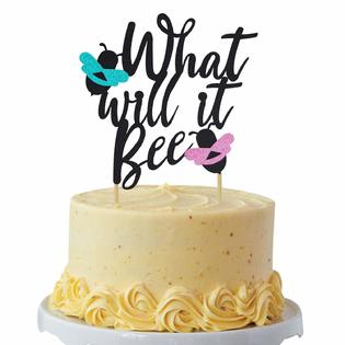 Joymee What Will It Bee Cake Topper Bumble Bee Gender Reveal Blue Or Pink He Or She Baby Shower Party Favor Glitter Decorations Joymee What Will It Bee Cake Topper Bumble Bee Gender Reveal Blue Or Pink He Or She Baby Shower Party Favor Glitter Decorations