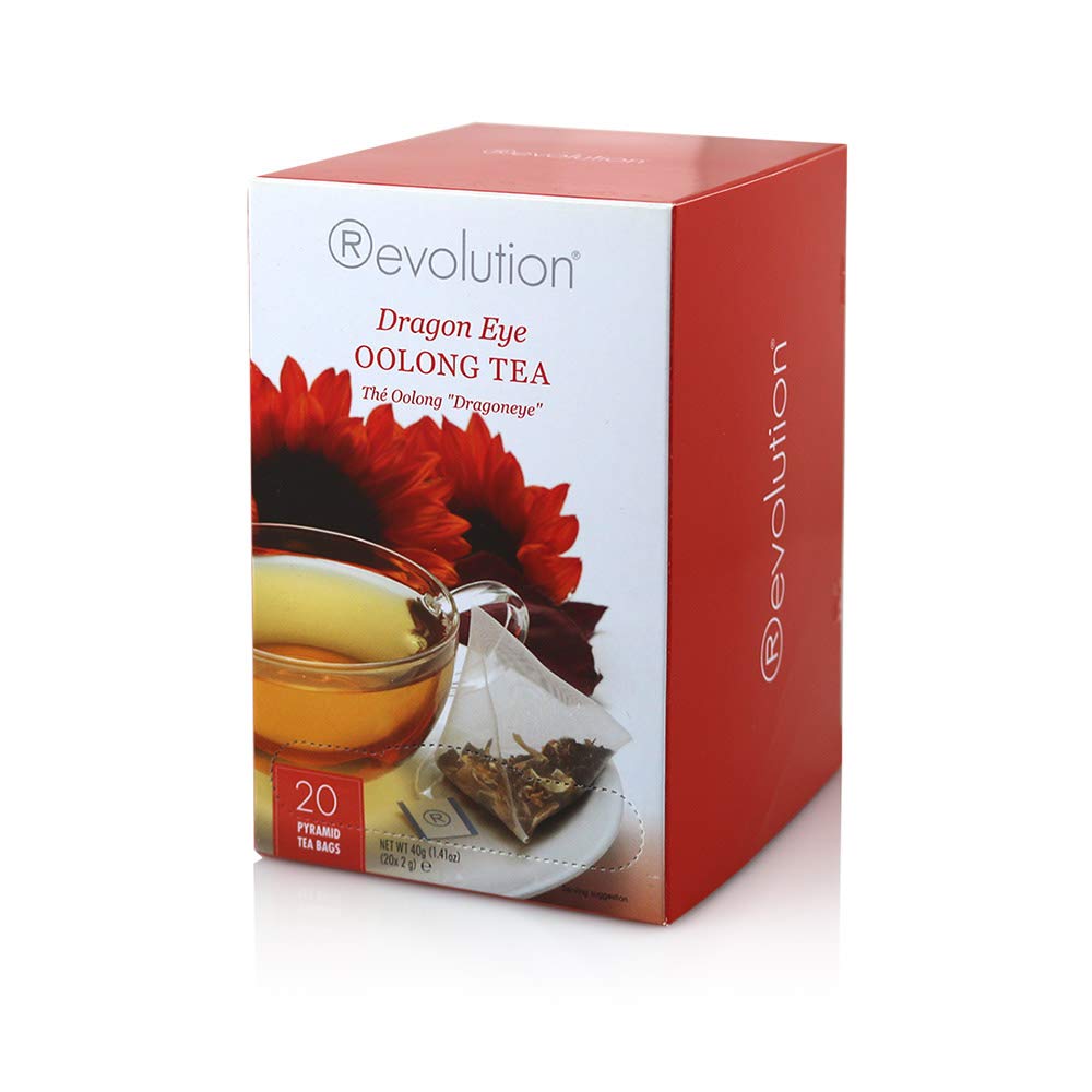 Revolution Tea Dragon Eye Oolong Tea Premium Full Leaf Infuser Teabags 20 Bags