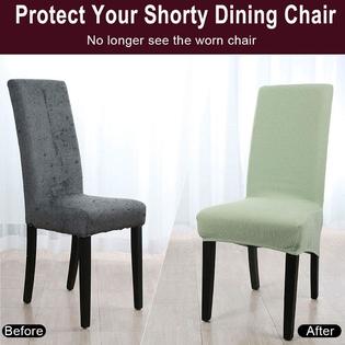 Uxcell 870543408645 Luxury Knit, Seat Covers For Long Back Dining Chairs