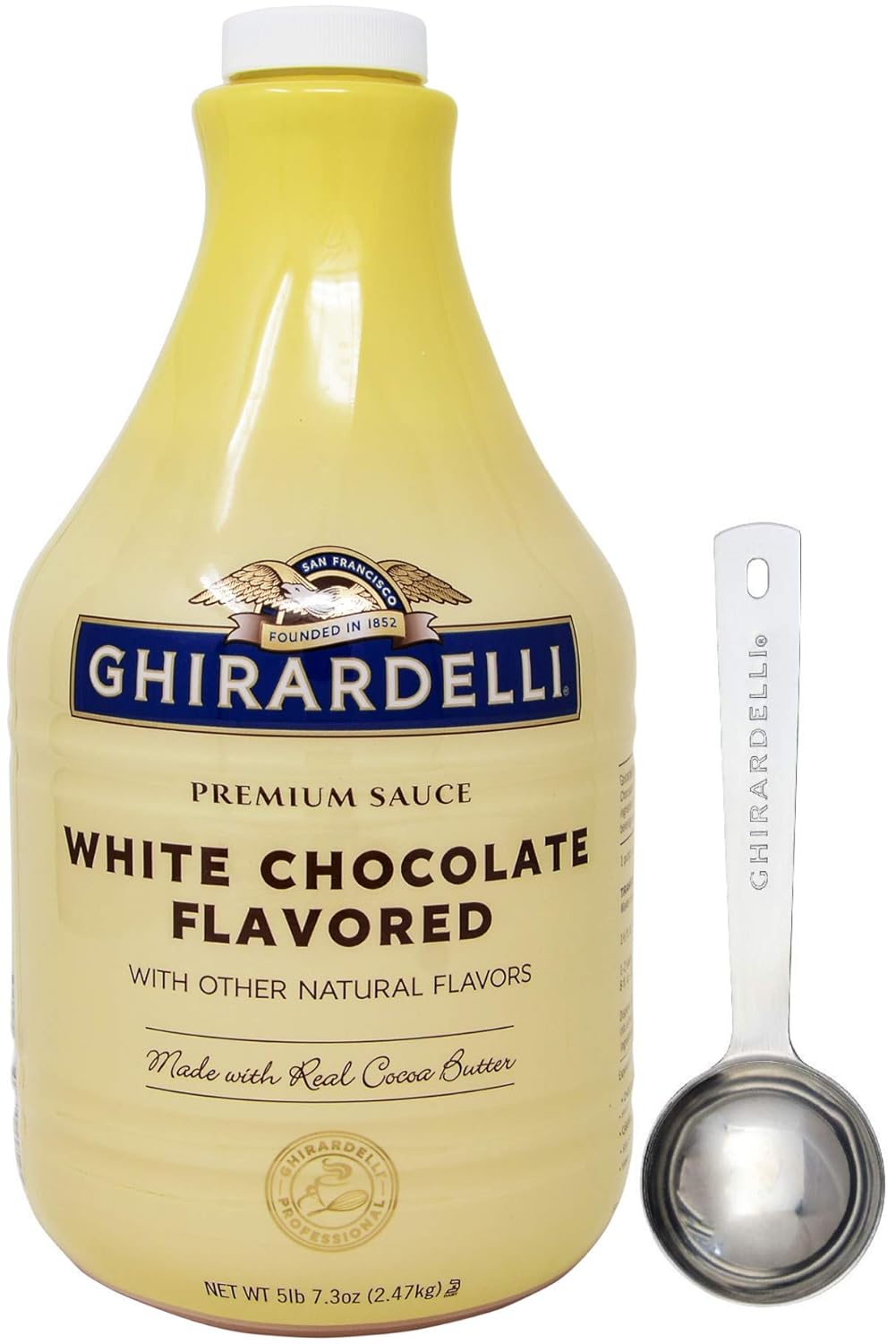 Ghirardelli White Chocolate Flavored Sauce 87 3 Ounce Bottle With Limited Edition Measuring Spoon