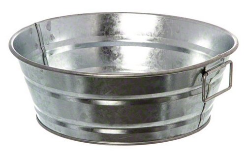 American Metalcraft Mtub83 Round Galvanized Metal Tub Silver 37 Ounces American Metalcraft Mtub83 Round, Galvanized Round Tub