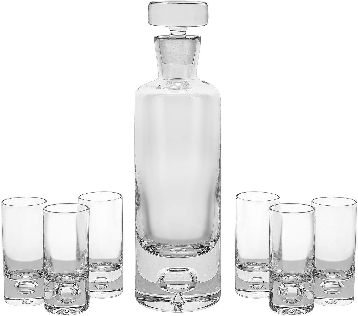 Badash Galaxy 6 Pc Set Mouth Blown Lead Free Clear Crystal Shot Or Vodka Glasses 3 Oz H4