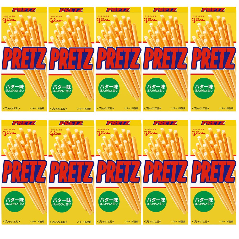 Ninjapo Pretz 10pcs Set Butter Taste 0 9oz Japanese Pretzel Snack Glico Manufacturer Universal