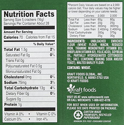 Premium Saltine Crackers - Unsalted Tops, 16 oz, 2 pk