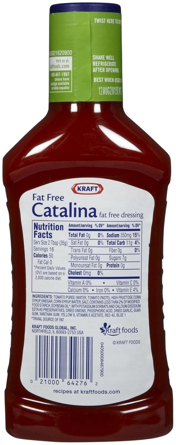 Kraft Free Catalina Fat Free Dressing, 16 oz, 2 pk