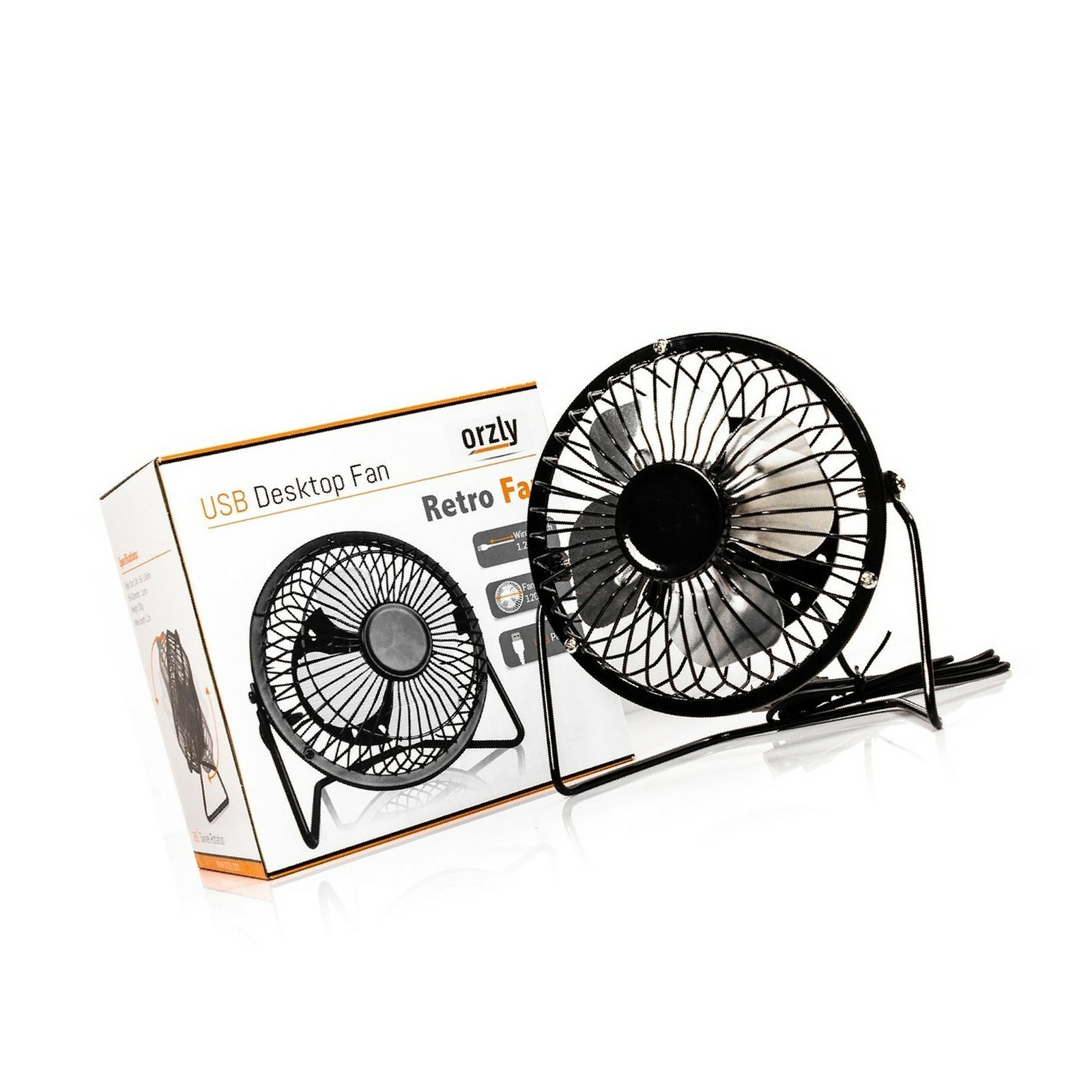 Orzly Tf 1usbfanr4met Orzly Usb Fan Retro Mini Aluminium 1x Black