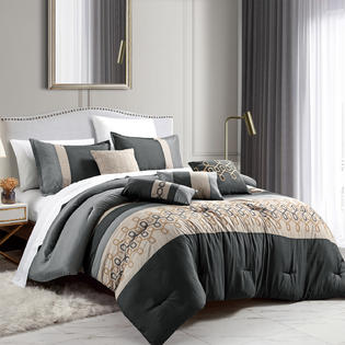 Nestl Bedding California King Duvet Cover Set - Soft Brushed Microfiber, Gray, With Pillow Sham