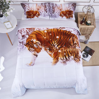 Download Hig Reactive 3d Comforter Set Wildlife Animals And Scenery Print