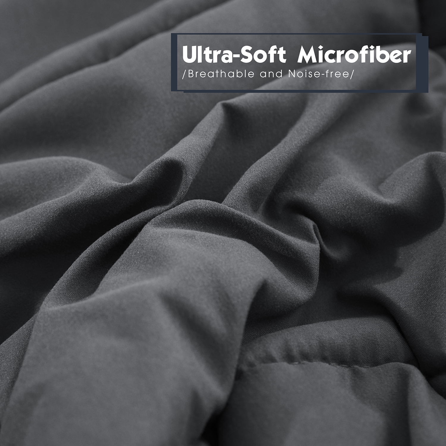 HIG 3pc All Season Lightweight Reversible Gray Down Alternative Comforters