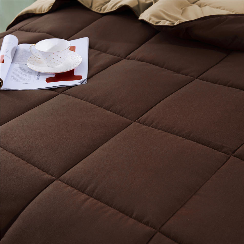 HIG 3pc All Season Lightweight Reversible Chocolate Down Alternative Comforters